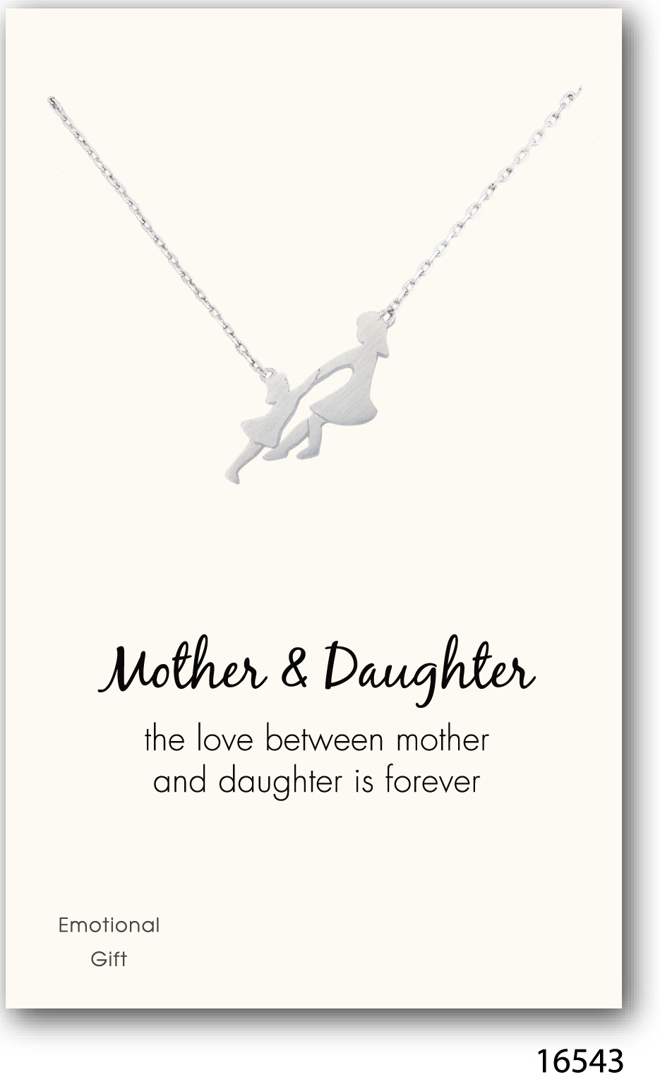 Mother and daughter silver pendant